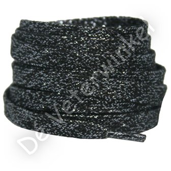 Glitterlaces 8mm Black/Silver-Thread (KL.1402) ROLL
