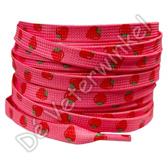 Print laces 8mm Strawberry (KL.ABEI) ROLL