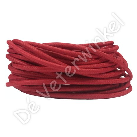 Rond wax 2mm Rood (KL.P346)